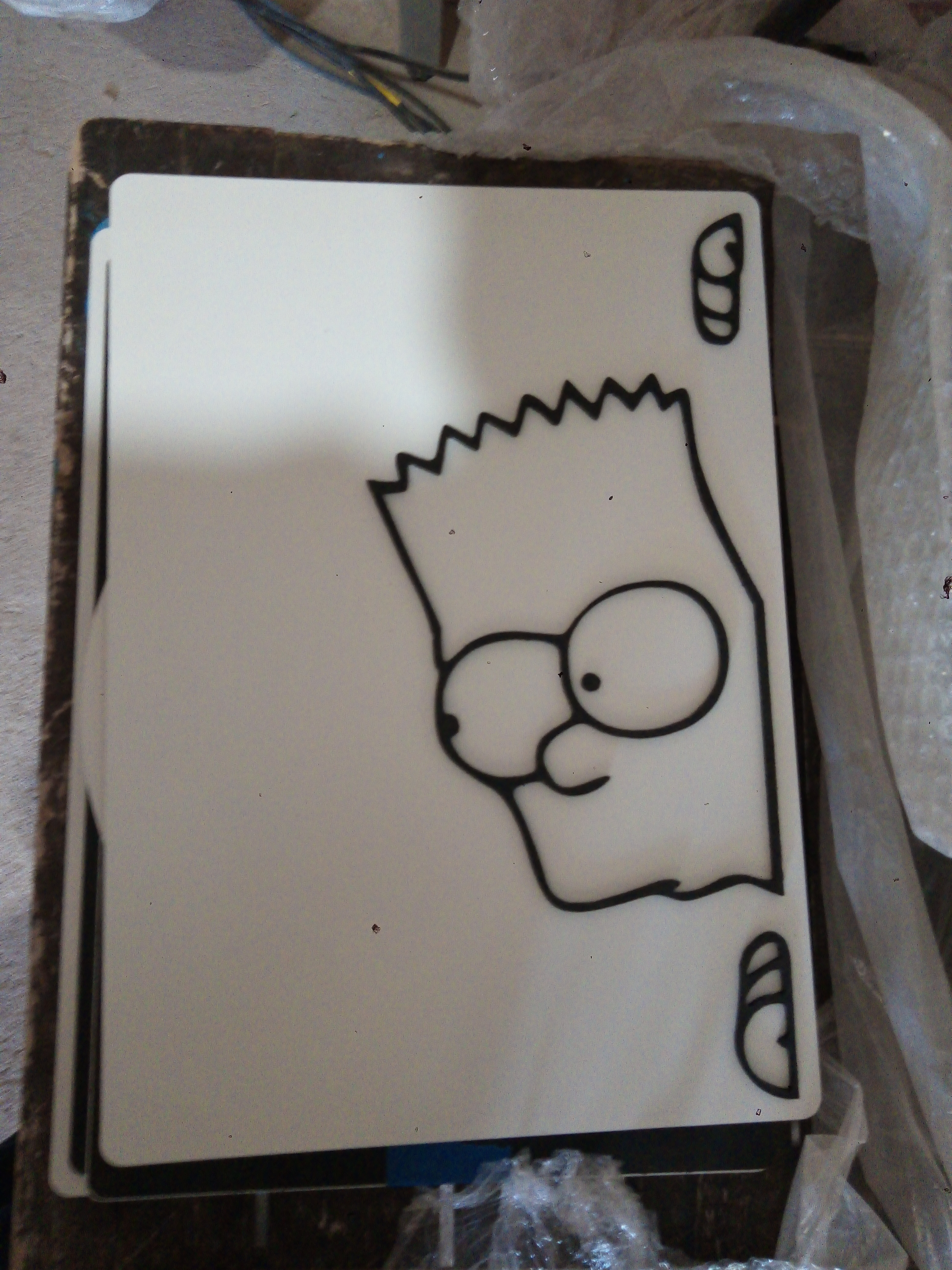 Cuadro Bart Simpson en madera