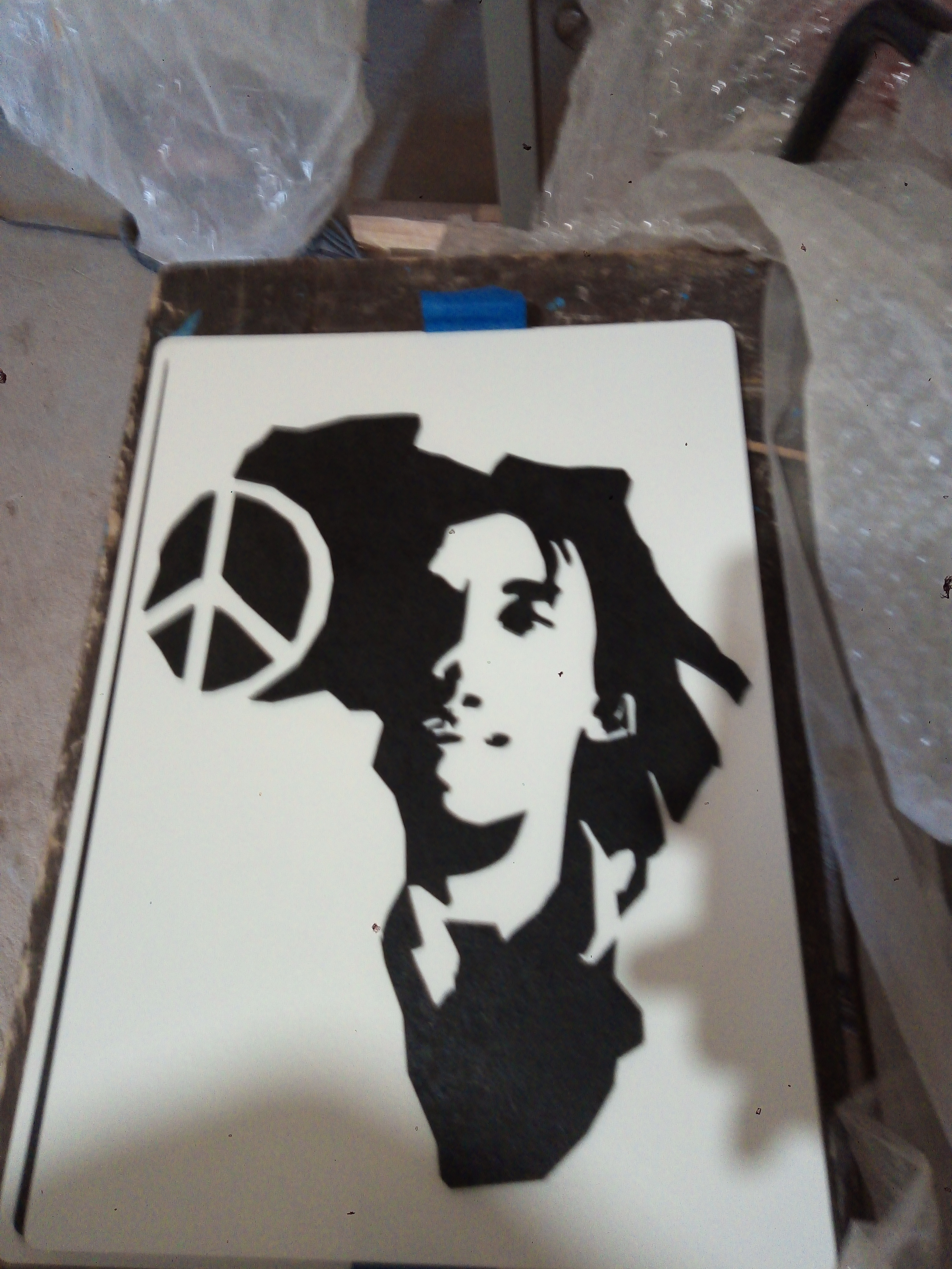 Cuadro Bob Marley África en madera