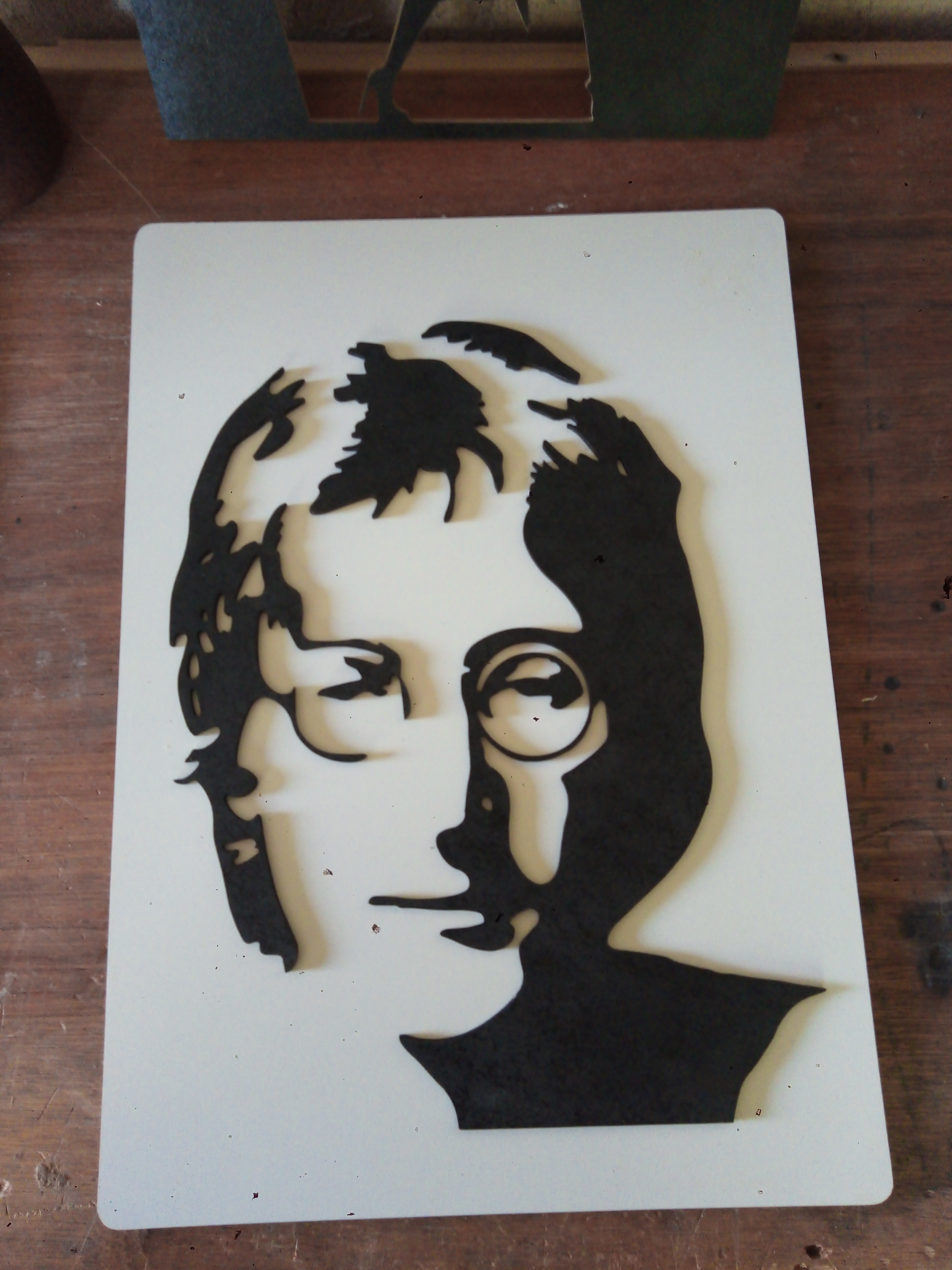Cuadro John Lennon en madera